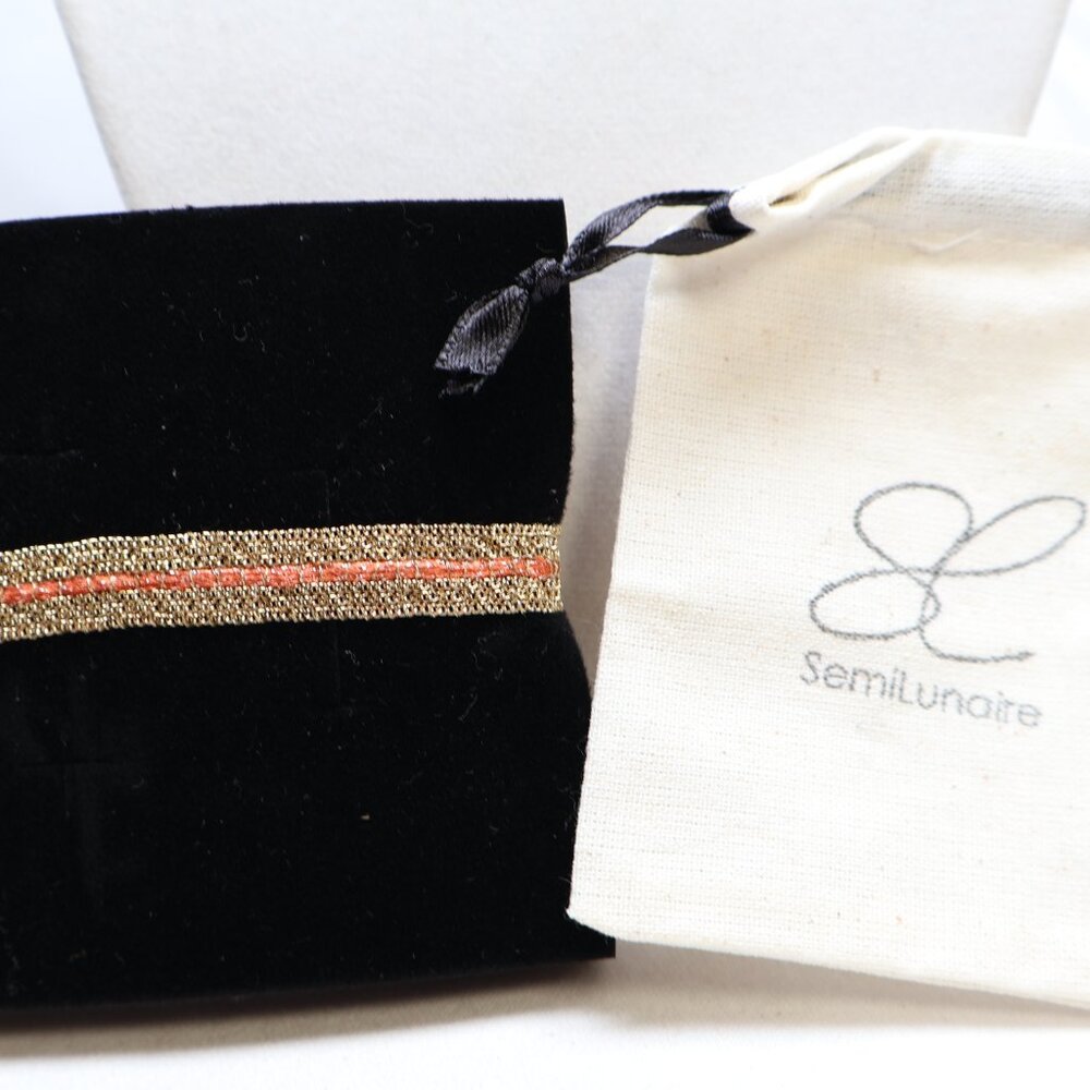 SemiLunaire Gold Tone & Blush Bracelet NWOT